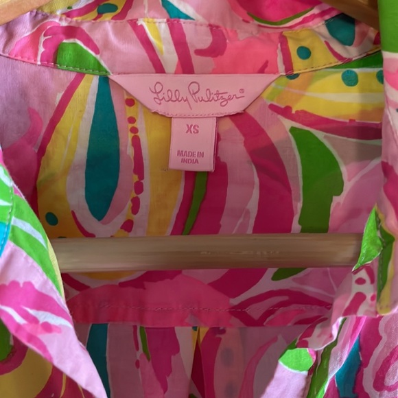 Lilly Pulitzer Flamingo Print Captiva Tunic Coverup XS - Picture 2 of 3